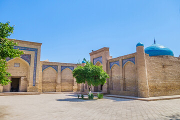 Mausoleum complex Said Muhammad Mahiriy, Khiva, Uzbekistan. Khans from Kungrat dynasty buried here, as well as vizier Islam Khoja, politician of XX century. Landmark of Dishan-Kala (outer city)