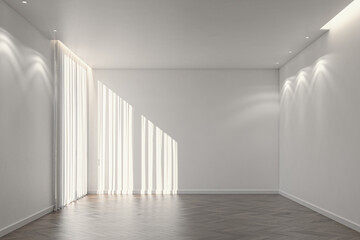 Illustration 3D rendering large luxury modern bright interiors Living room mockup computer digitally generated image