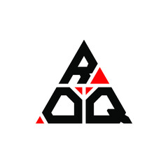 ROQ triangle letter logo design with triangle shape. ROQ triangle logo design monogram. ROQ triangle vector logo template with red color. ROQ triangular logo Simple, Elegant, and Luxurious Logo... © mamun25g