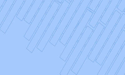 blue background with stack of slanted checkered blue outline