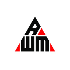 RWM triangle letter logo design with triangle shape. RWM triangle logo design monogram. RWM triangle vector logo template with red color. RWM triangular logo Simple, Elegant, and Luxurious Logo...