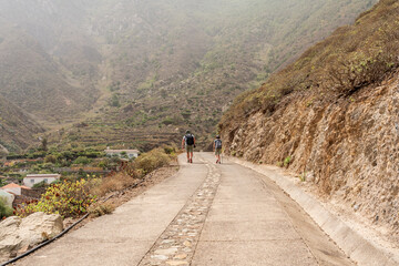 Fototapeta na wymiar Landscape of the northern part of the island. Mountain road. Tenerife. Canary Islands. Spain.