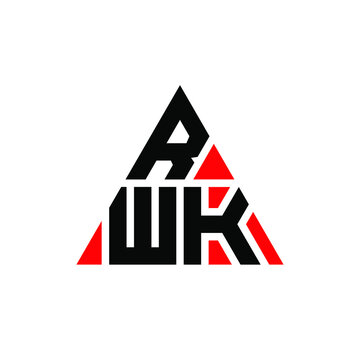 RWK triangle letter logo design with triangle shape. RWK triangle logo design monogram. RWK triangle vector logo template with red color. RWK triangular logo Simple, Elegant, and Luxurious Logo...