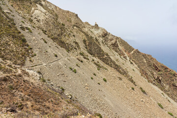 Landscape of the northern part of the island. Hiking mountain trails. Tenerife. Canary Islands. Spain.