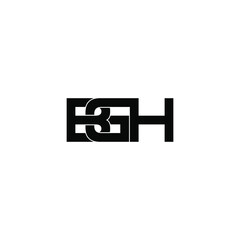 bgh letter initial monogram logo design