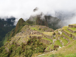 Machu picchu in Peru, Incan ruins in the Andes