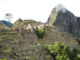 Machu picchu in Peru, Incan ruins in the Andes