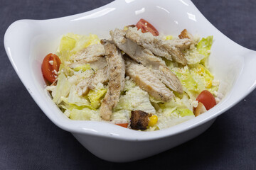 a delicious mixed salad on the plate