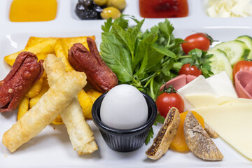 delicious breakfast in a restaurant