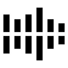 Sound Wave Audio Flat Icon Isolated On White Background