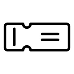 Ticket Flat Icon Isolated On White Background