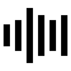 Sound Wave Flat Icon Isolated On White Background