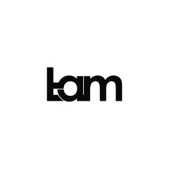 tam letter initial monogram logo design