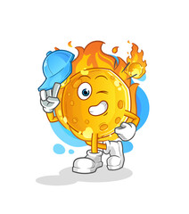 Fototapeta premium meteor young boy character cartoon
