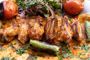 delicious fried chicken on plate