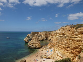 Portugal rock formation and beach