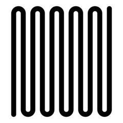Abstract Zigzag Pipe Flat Icon Isolated On White Background