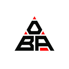 OBA triangle letter logo design with triangle shape. OBA triangle logo design monogram. OBA triangle vector logo template with red color. OBA triangular logo Simple, Elegant, and Luxurious Logo...