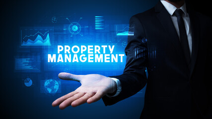 Obraz premium Hand of Businessman holding motivational message
