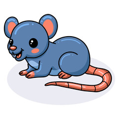 Cute little mouse cartoon posing