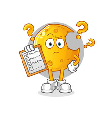 Crescent moon schedule list vector. cartoon character
