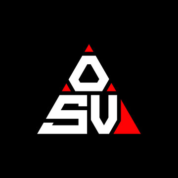 OSV triangle letter logo design with triangle shape. OSV triangle logo design monogram. OSV triangle vector logo template with red color. OSV triangular logo Simple, Elegant, and Luxurious Logo...