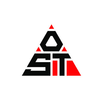 OST triangle letter logo design with triangle shape. OST triangle logo design monogram. OST triangle vector logo template with red color. OST triangular logo Simple, Elegant, and Luxurious Logo...