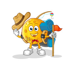 Crescent moon scout vector. cartoon character