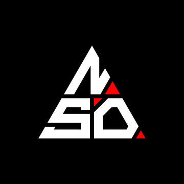 NSO triangle letter logo design with triangle shape. NSO triangle logo design monogram. NSO triangle vector logo template with red color. NSO triangular logo Simple, Elegant, and Luxurious Logo...