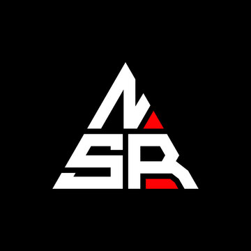 NSR triangle letter logo design with triangle shape. NSR triangle logo design monogram. NSR triangle vector logo template with red color. NSR triangular logo Simple, Elegant, and Luxurious Logo...
