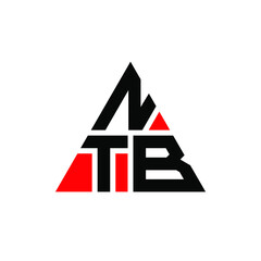 NTB triangle letter logo design with triangle shape. NTB triangle logo design monogram. NTB triangle vector logo template with red color. NTB triangular logo Simple, Elegant, and Luxurious Logo...