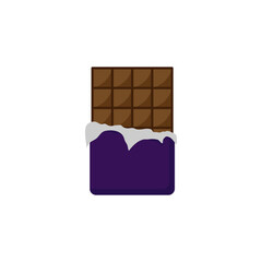 Chocolate bar icon design template vector isolated illustration