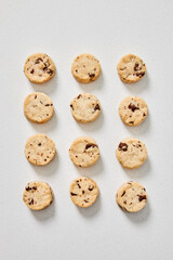 Shortbread cookies on a white background