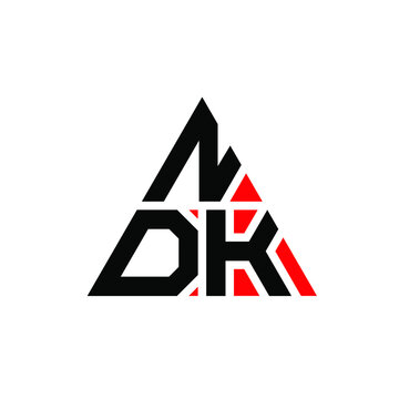 NDK triangle letter logo design with triangle shape. NDK triangle logo design monogram. NDK triangle vector logo template with red color. NDK triangular logo Simple, Elegant, and Luxurious Logo...