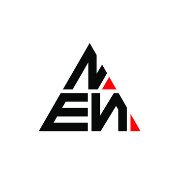 NEN triangle letter logo design with triangle shape. NEN triangle logo design monogram. NEN triangle vector logo template with red color. NEN triangular logo Simple, Elegant, and Luxurious Logo...