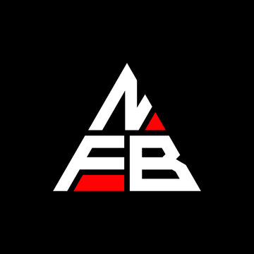 NFB triangle letter logo design with triangle shape. NFB triangle logo design monogram. NFB triangle vector logo template with red color. NFB triangular logo Simple, Elegant, and Luxurious Logo...