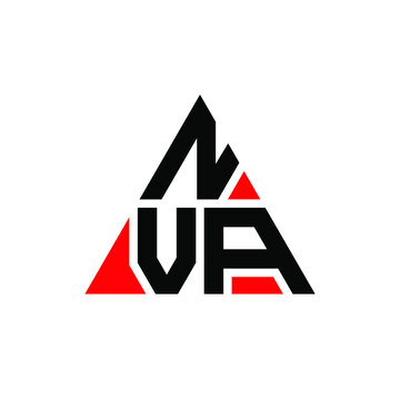 NVA triangle letter logo design with triangle shape. NVA triangle logo design monogram. NVA triangle vector logo template with red color. NVA triangular logo Simple, Elegant, and Luxurious Logo...