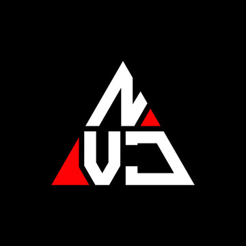 NVJ triangle letter logo design with triangle shape. NVJ triangle logo design monogram. NVJ triangle vector logo template with red color. NVJ triangular logo Simple, Elegant, and Luxurious Logo...