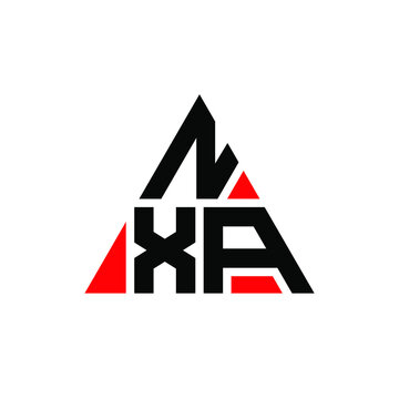 NXA triangle letter logo design with triangle shape. NXA triangle logo design monogram. NXA triangle vector logo template with red color. NXA triangular logo Simple, Elegant, and Luxurious Logo...