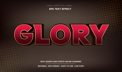 editable 3d glory text effect
