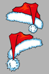 Santa's hat. Two isolated options
