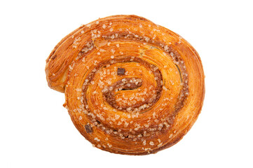 Cinnamon roll isolated on the white background