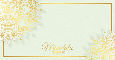 Luxury White mandala background concept