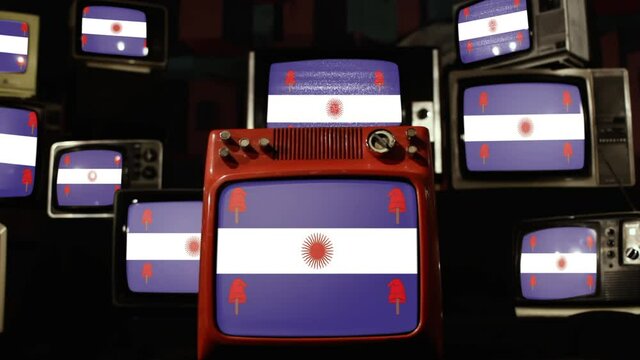 Flag of the Argentine Confederation, the Predecessor State in Argentina from 1831 to 1852, and Vintage Televisions.