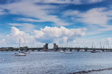 Fototapeta na wymiar View of the Bridge of Lions in St. Augustine
