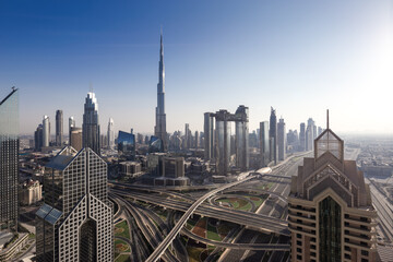 Fototapeta na wymiar City Skyline and cityscape in Dubai. UAE.