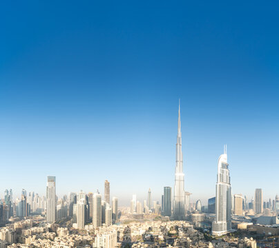 Urban Skyline and cityscape in Dubai UAE.