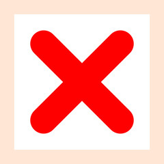 Fototapeta premium rounded incorrect icon symbol logo with square shape