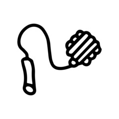 monkey fist weapon line vector doodle simple icon