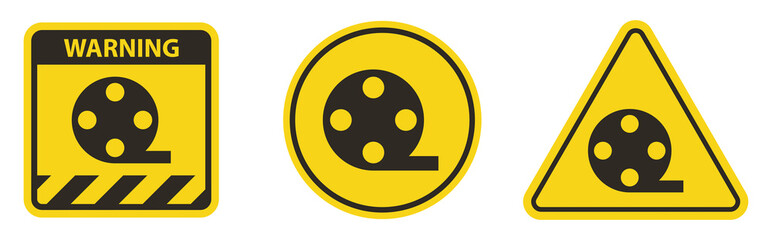 Video Film Icon on White Background